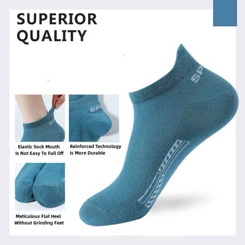High Quality Men Ankle Socks Breathable Cotton Sports Socks Mesh Casual Athletic Summer Thin Cut Short Sokken Size 38-45