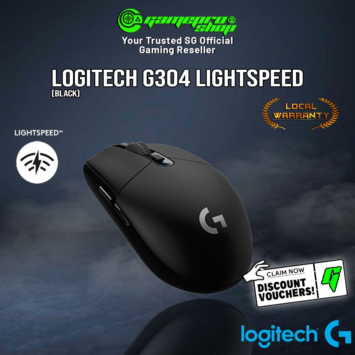 Logitech G304 Lightspeed Wireless Gaming Mouse 910-005284 (2Y)