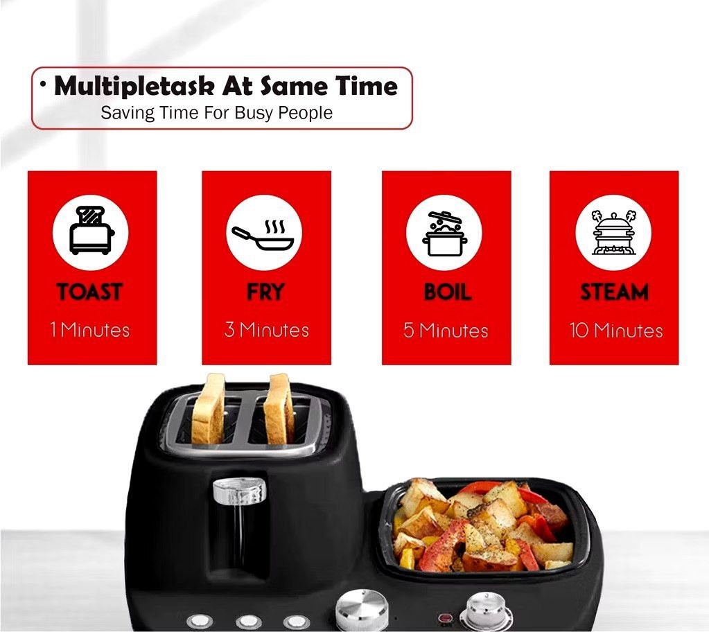 Multi Function Breakfast Machine Toast/Steam/Stir/Fry/Toaster/Steamer