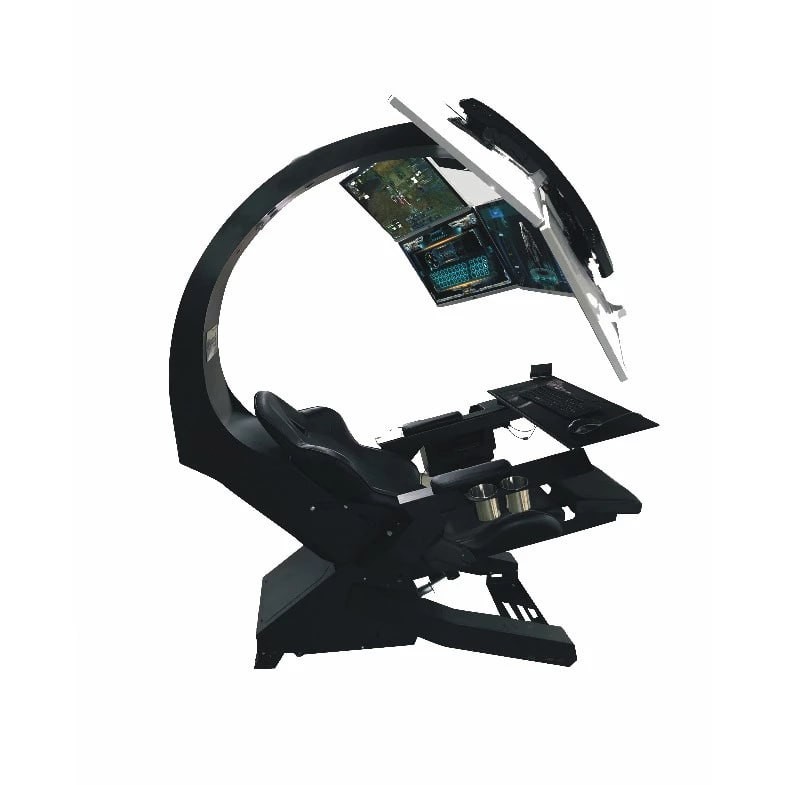 IW-320 Zero Gravity Gaming Cockpit Chair Support 3 Monitors