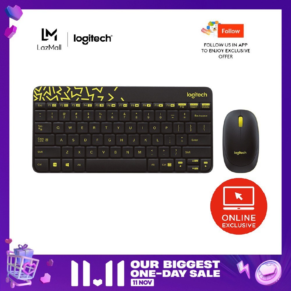 (Top Seller) Logitech Wireless Combo MK240 Radio Transfer, PC , Keyboard