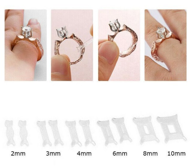 12pcs Invisible Tightener Resizing Ring Size