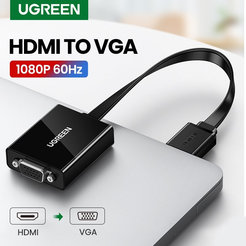 UGREEN HDMI to VGA Adapter 1080P Digital to Analog Video Audio Converter Cable HDMI VGA Connector for Xbox 360 PS4 PC Laptop TV Box