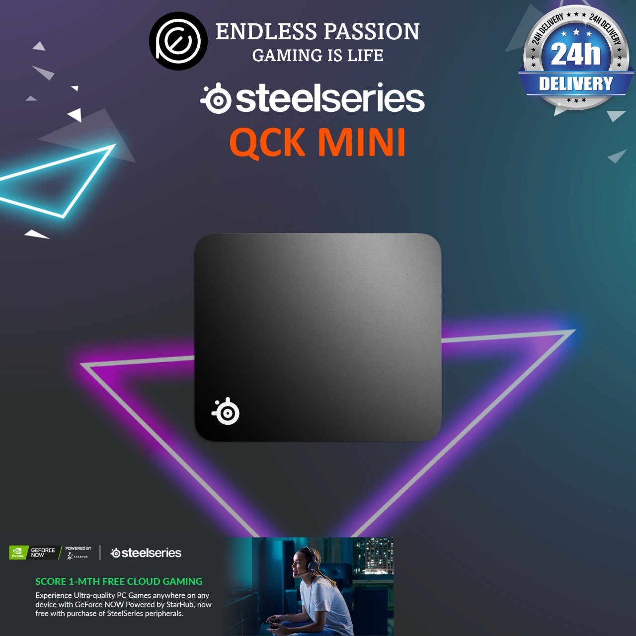 Steelseries QcK - Cloth Gaming Mousepad - Available in Small / Medium / Large / 3XL