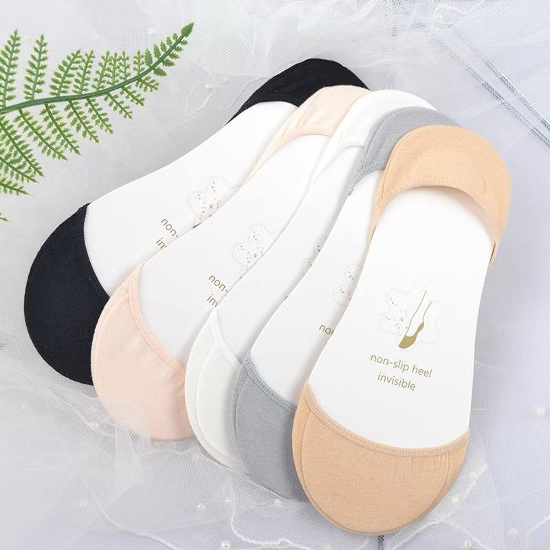 Shallow Mouth Invisible Socks Female Silicone Foot Sole Deodorant Anti-slip Ped Socks Sweat