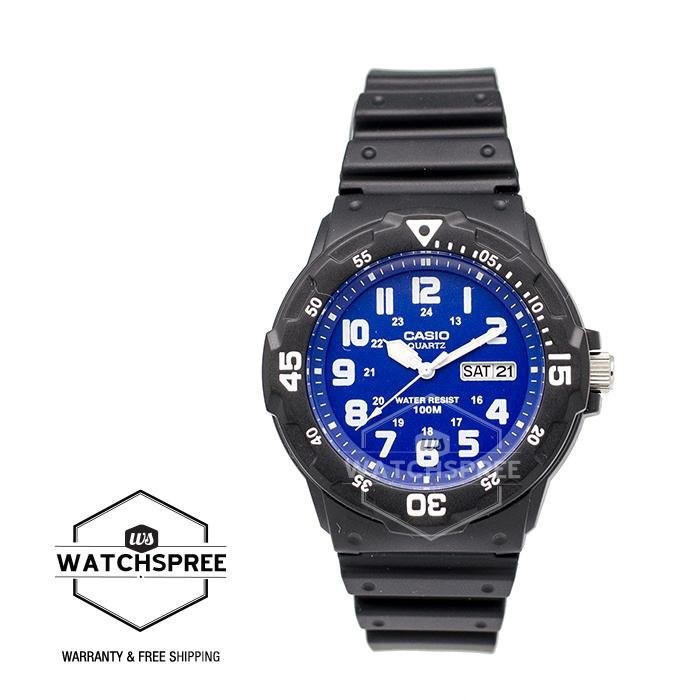 [Watchspree] Casio Analog Black Resin Band Watch MRW200H-2B2 MRW-200H-2B2