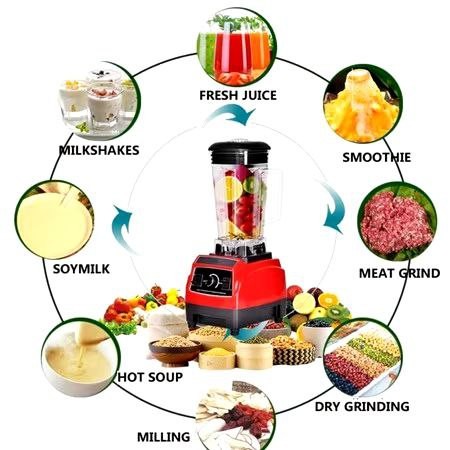 2L/3L Heavy Duty Blender Pengisar 4500w Mixer Juicer High Power Food Processor Ice Smoothie Bar Fruit Juice Blender