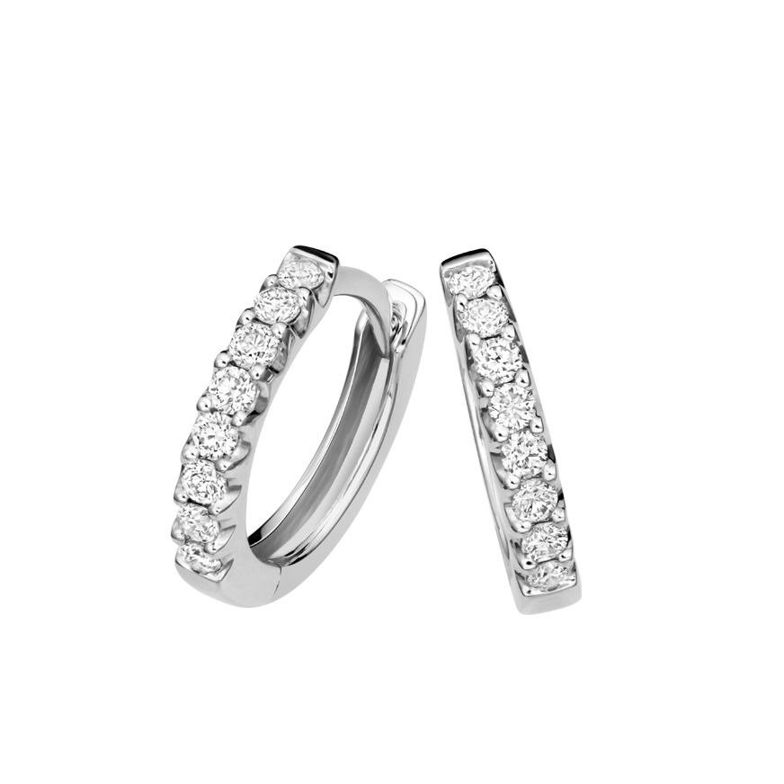 Goldheart Classic Diamond 14K White Gold Earrings
