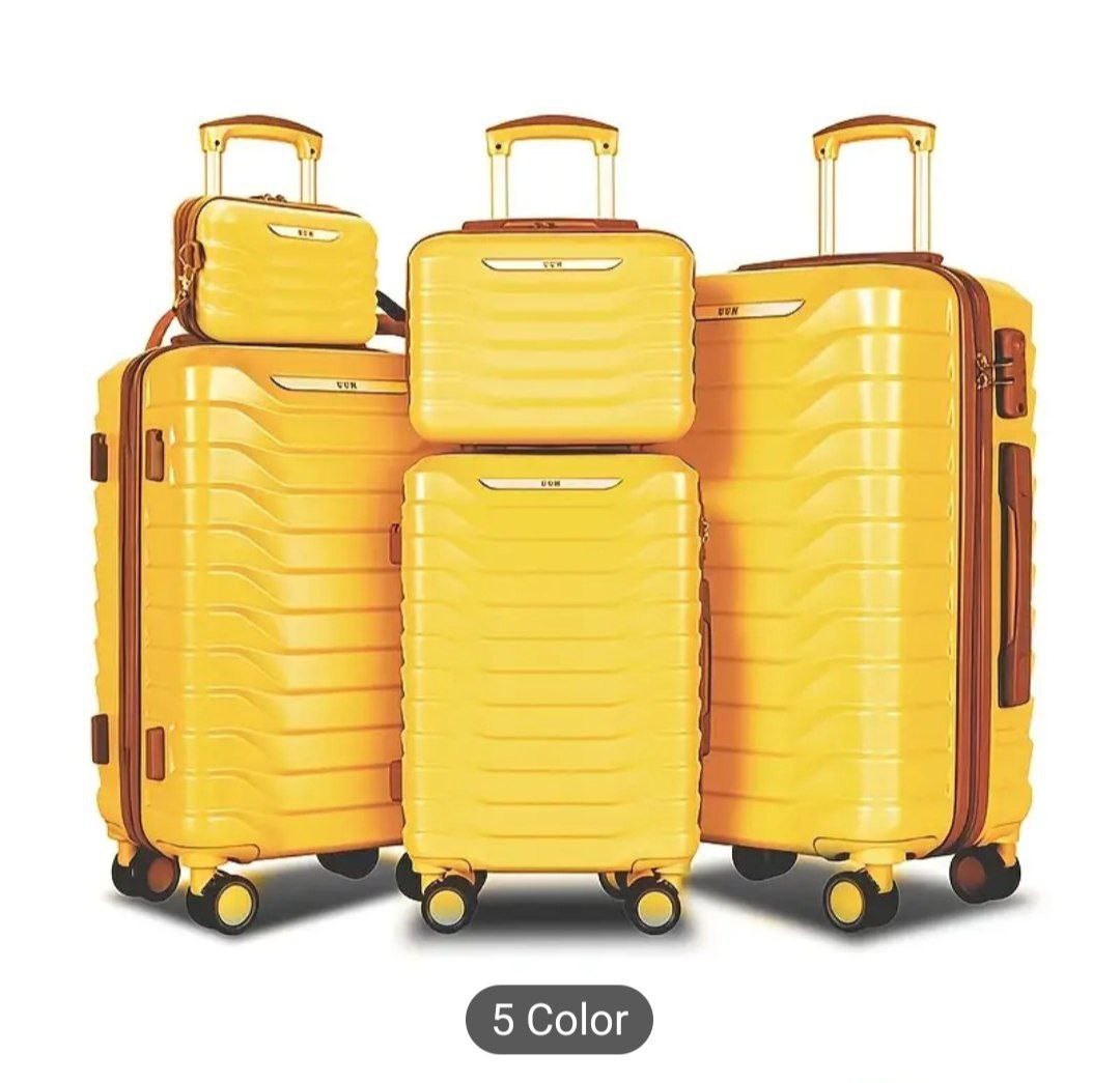 Luggage Set 8pcs Expandable PC+ABS Luggage, Durable with Universal Wheels TSA Lock, Expandable Carry Handle for Students, Family Vacations And Travel. (28 Inches 24 Inches 20 Inches 14 Inches 8 Inches