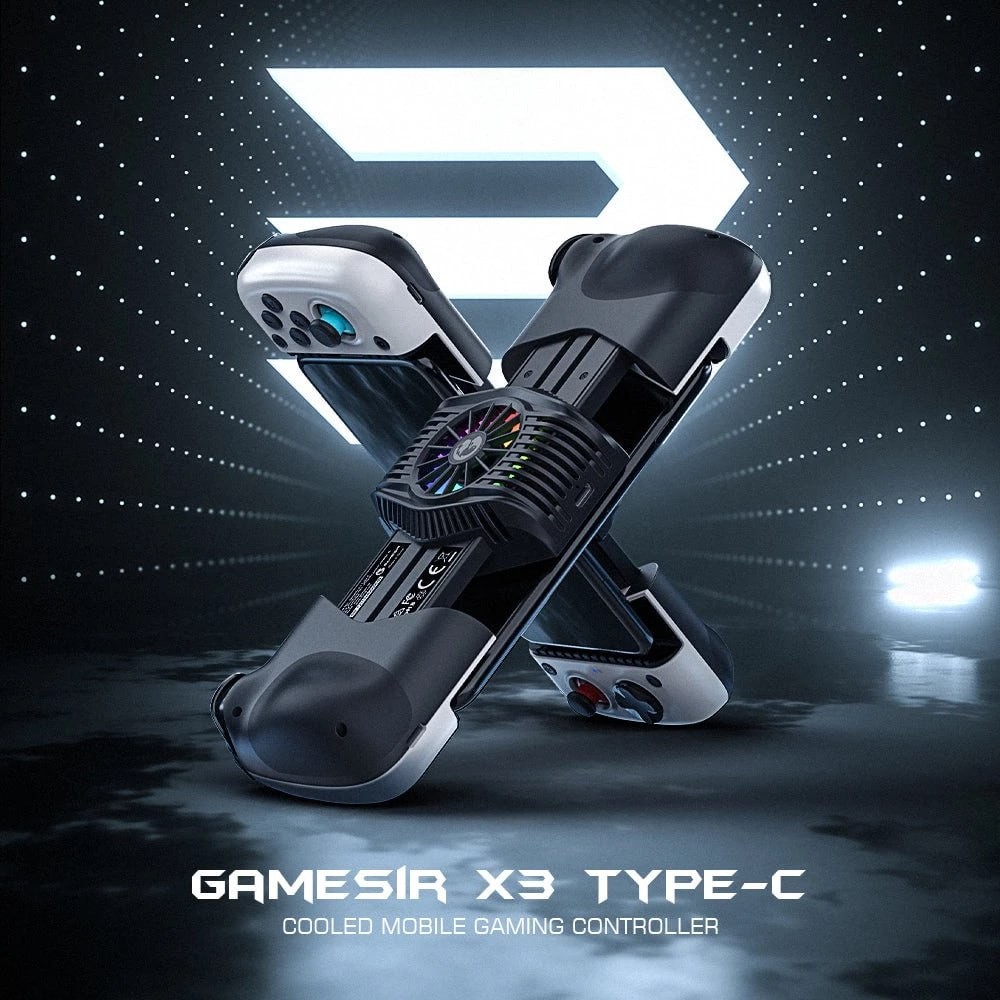 Original GameSir X3 Type C Gamepad PUBG Mobile Controller with Cooling Fan for Cloud Gaming Xbox Game Pass STADIA PlayStation Now xCloud