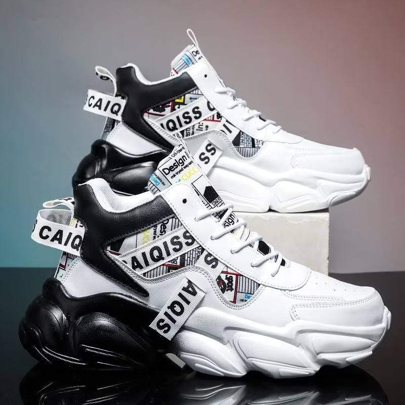 Casual shoes for men summer trend Korean version fashionable sports shoes thick soled dad shoes