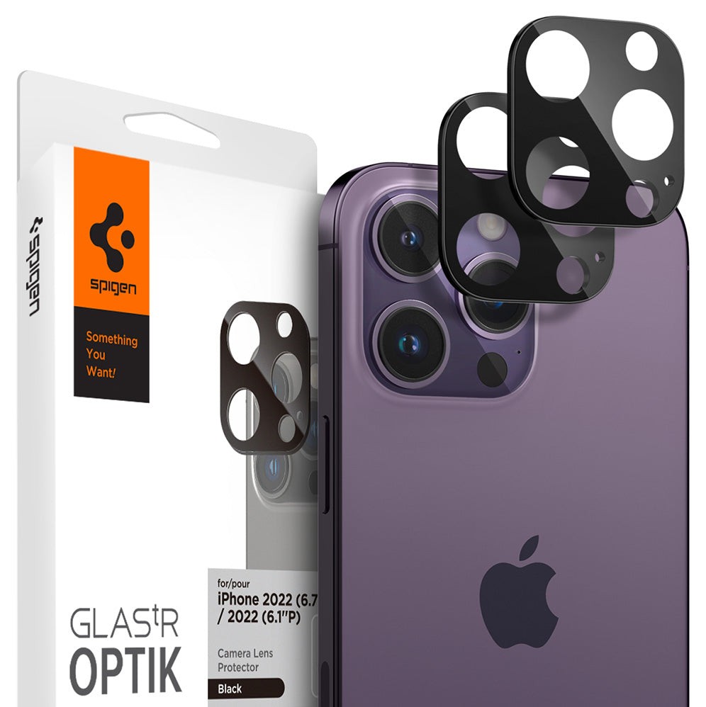 [2 Pack] Spigen iPhone 14 Pro Max / iPhone 14 Pro Camera Lens Protector Optic Lens Full Coverage Tempered Glass For iPhone 2022