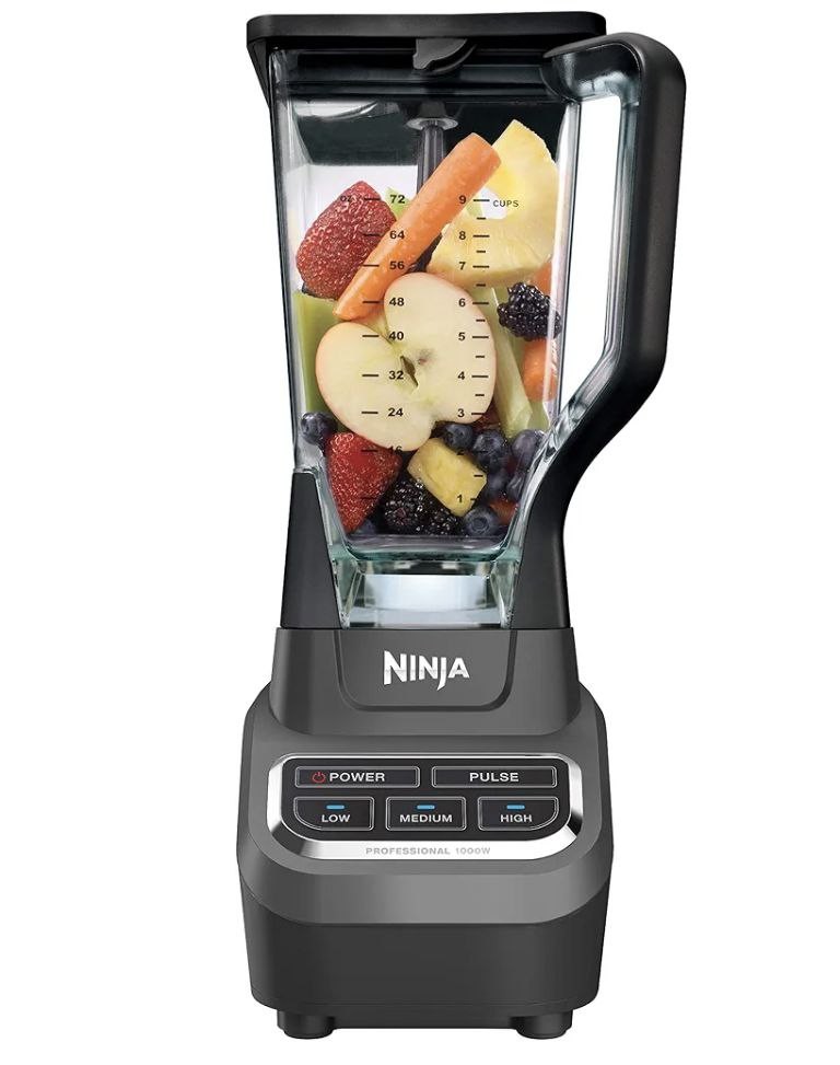 Ninja BL610 Professional 72 Oz Countertop Blender with 1000-Watt Base and Total Crushing Technology for-Smoothies, Ice and Frozen Fruit, Black