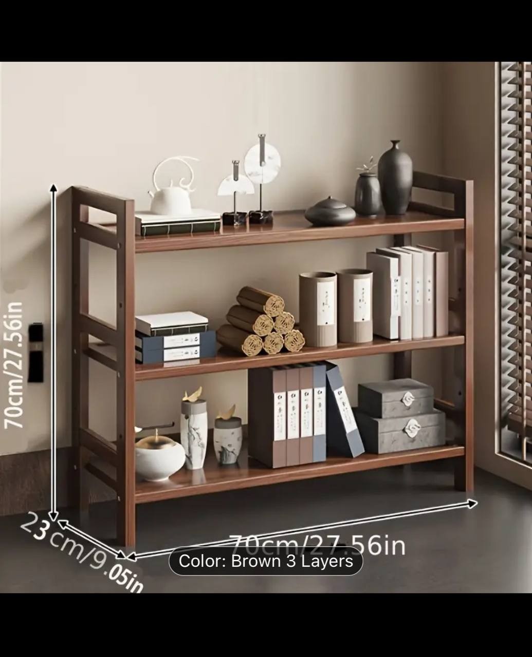 Three-Tier Independent Storage Rack: Versatile for Kitchen, Bathroom, And Living Room! Metal-Free Structure with Ample Shelves for Books, Decorations, And Everyday Items, Standing Shelf