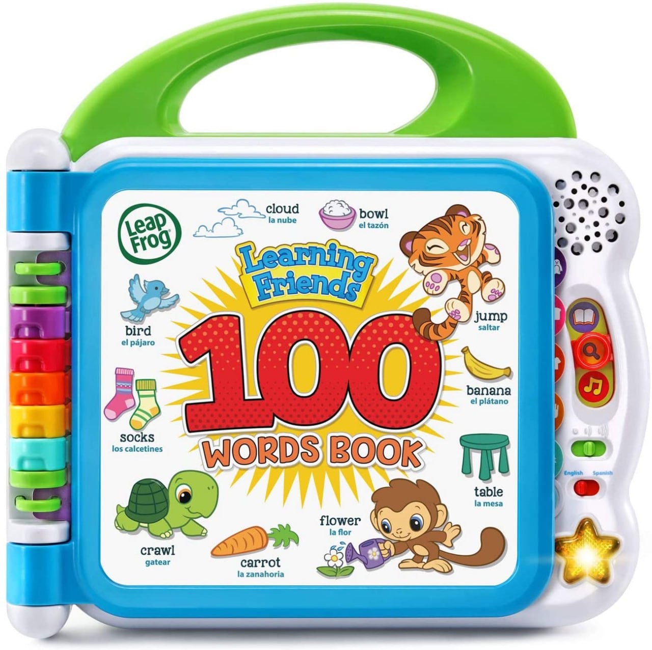 LeapFrog 100 Words / Animals Book, Six double-sided, interactive pages feature Words and animals
