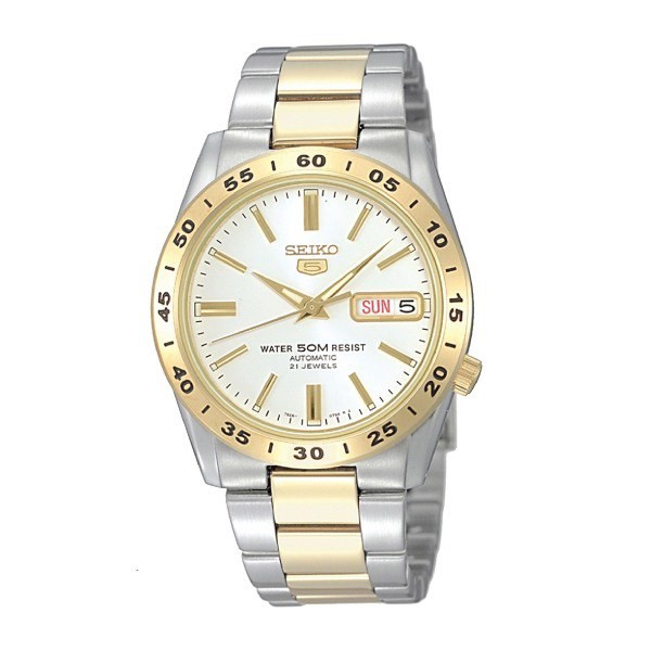 [Watchspree] Seiko 5 Sports Automatic Two-tone Stainless Steel Band Watch SNKE04K1