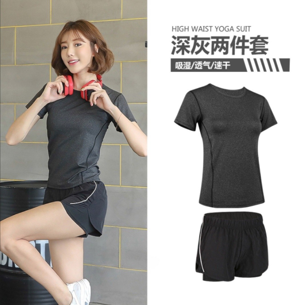[SG Seller] Women High Waist Pants and T Shirts | 2 Pieces Suit | Suitable For Yoga, Gym, Jogging and Running, etc. | Seamless and Ultra Stretch Material