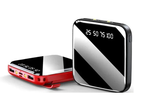 Power Bank Mini portable 10000 Mah 2USB Type-C Fast Charger Battery Power Bank