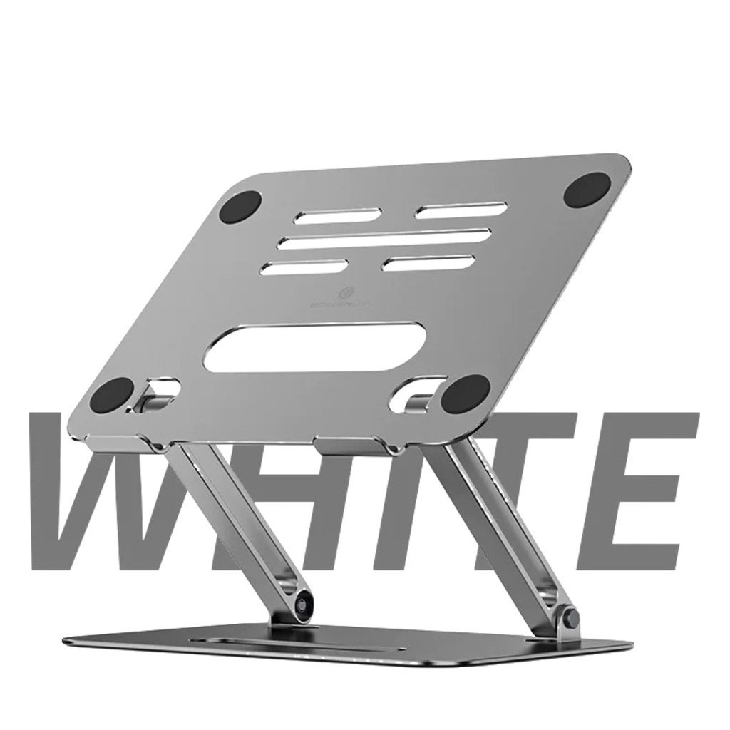 Aluminium Laptop Stand Foldable Height Adjustable, Ergonomic Aluminium Laptop/Notebook Stand Fits all Laptop up to 17.3" | SG LOCAL STOCK