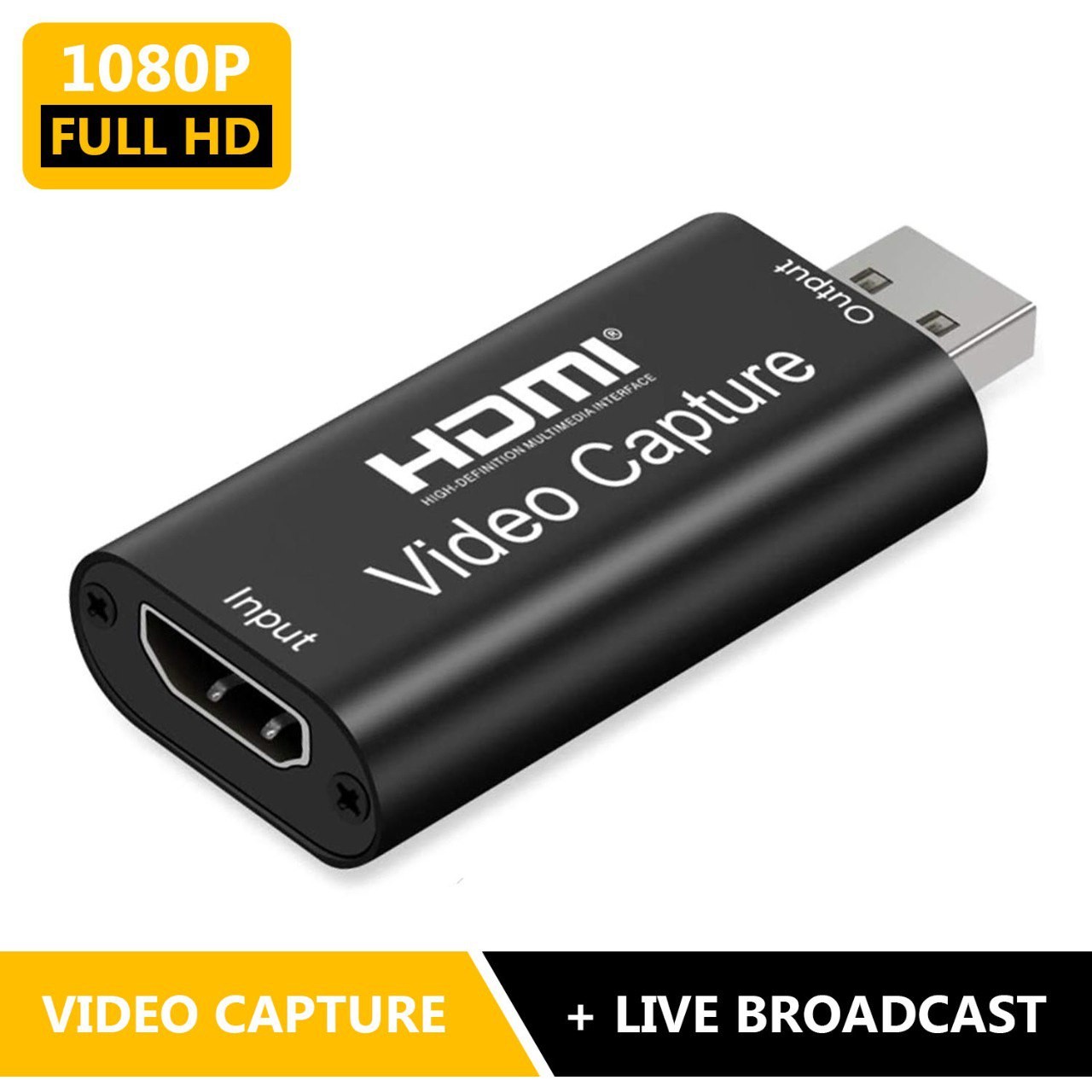 [SG Seller]SAVFY 1080P Full HD Audio Video Capture Card HDMI to USB 2.0 Adapter Converter Cable,Compatible with iPhone Android