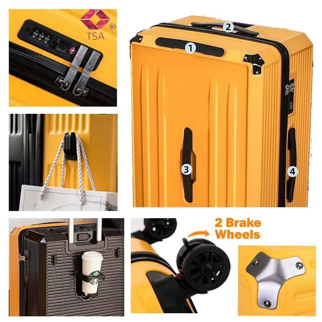 Jtravel Pure PC Material Hard Case Suitcase Luggage Travel Bag TSA