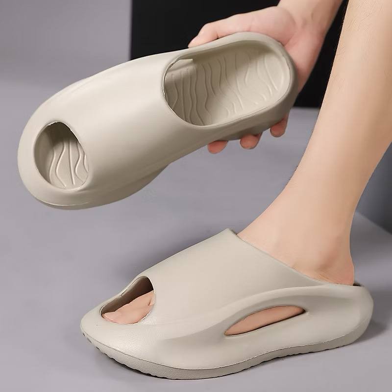 Slippers Men's Summer Outwear Trendy Thick Sole One line Slippers slip Beach Couple Slippers