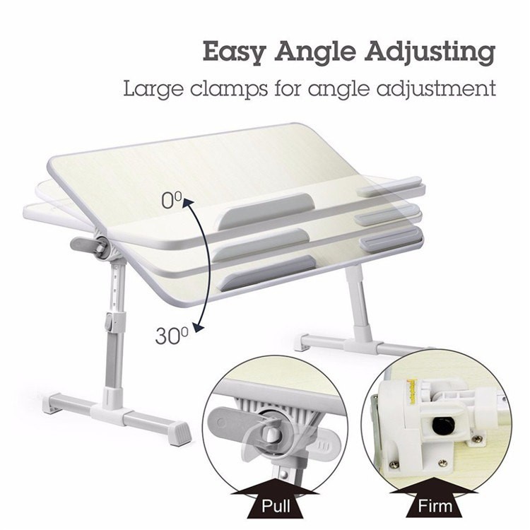 (SG Ready Stock) Xgear A8 Foldable Laptop Bed Desk Table Desk Adjustable Height USB Cooling Fan