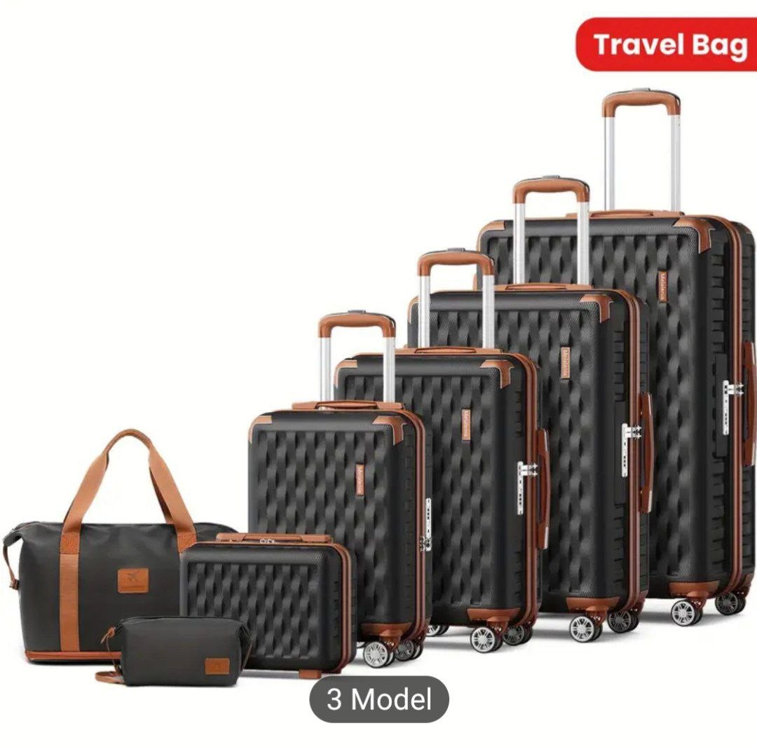 7pcs Hardshell Suitcase, 13", 18", 20", 24", 28" Luggage, Carry-on Suit, Travel Luggage Set, Travel Bag with Spinner Wheels And Toiletry Bag